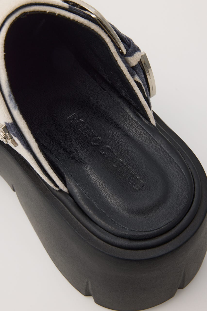 ウェスタンハートベルトサボ 柄BLK L