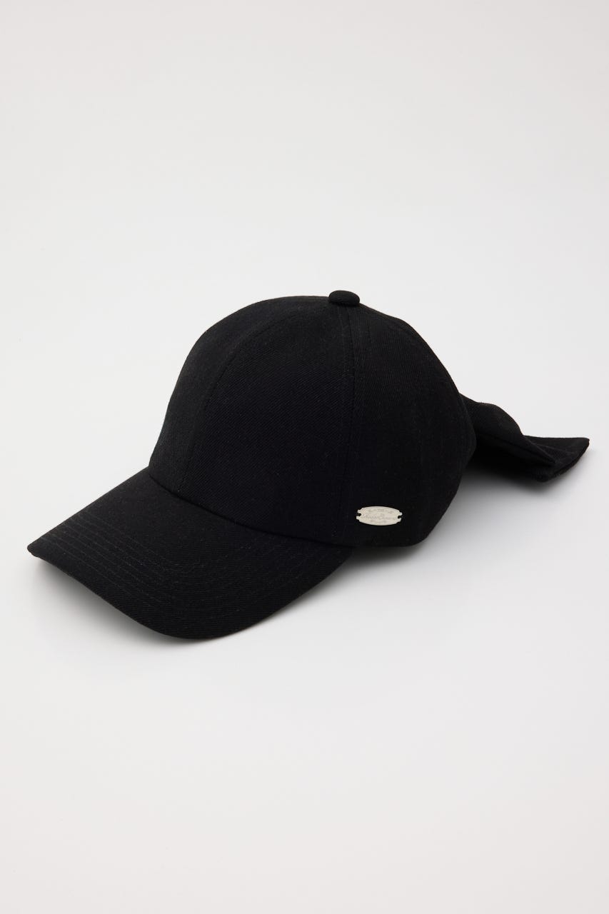 【AW先行予約アイテム】リボンキャップ BLK FREE