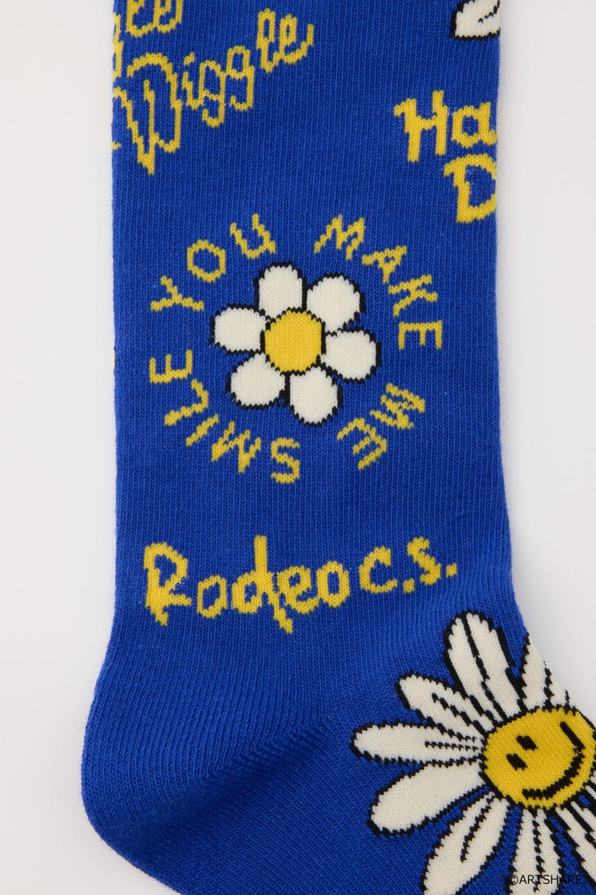 (wiggle wiggle)ソックス 柄BLU 23～25㎝/F