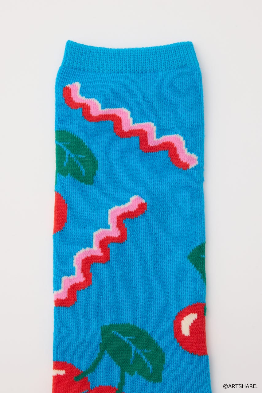 (wiggle wiggle)ソックス 柄SAX 23～25㎝/F