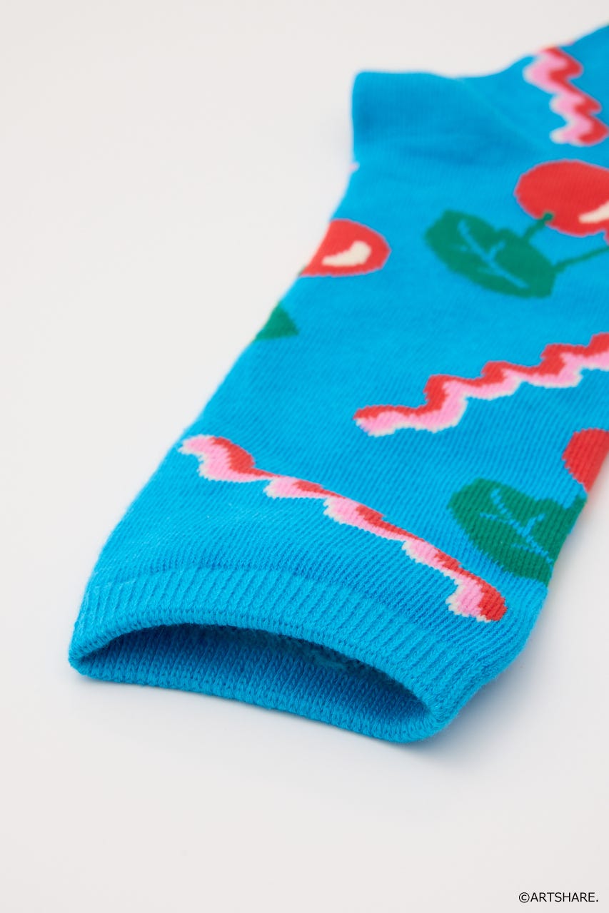 (wiggle wiggle)ソックス 柄SAX 23～25㎝/F