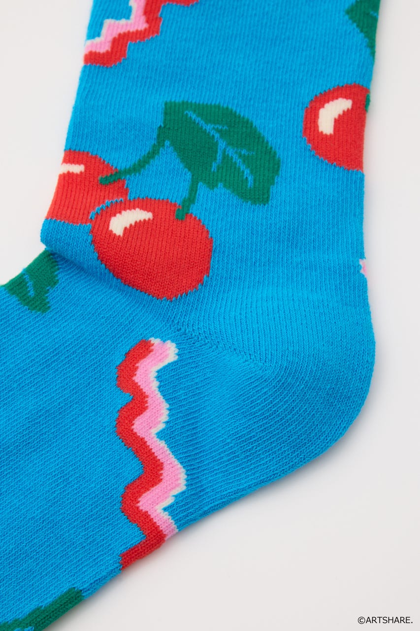 (wiggle wiggle)ソックス 柄SAX 23～25㎝/F