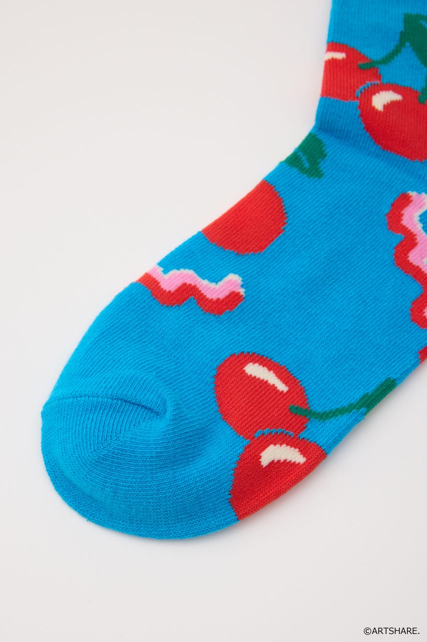 (wiggle wiggle)ソックス 柄SAX 23～25㎝/F