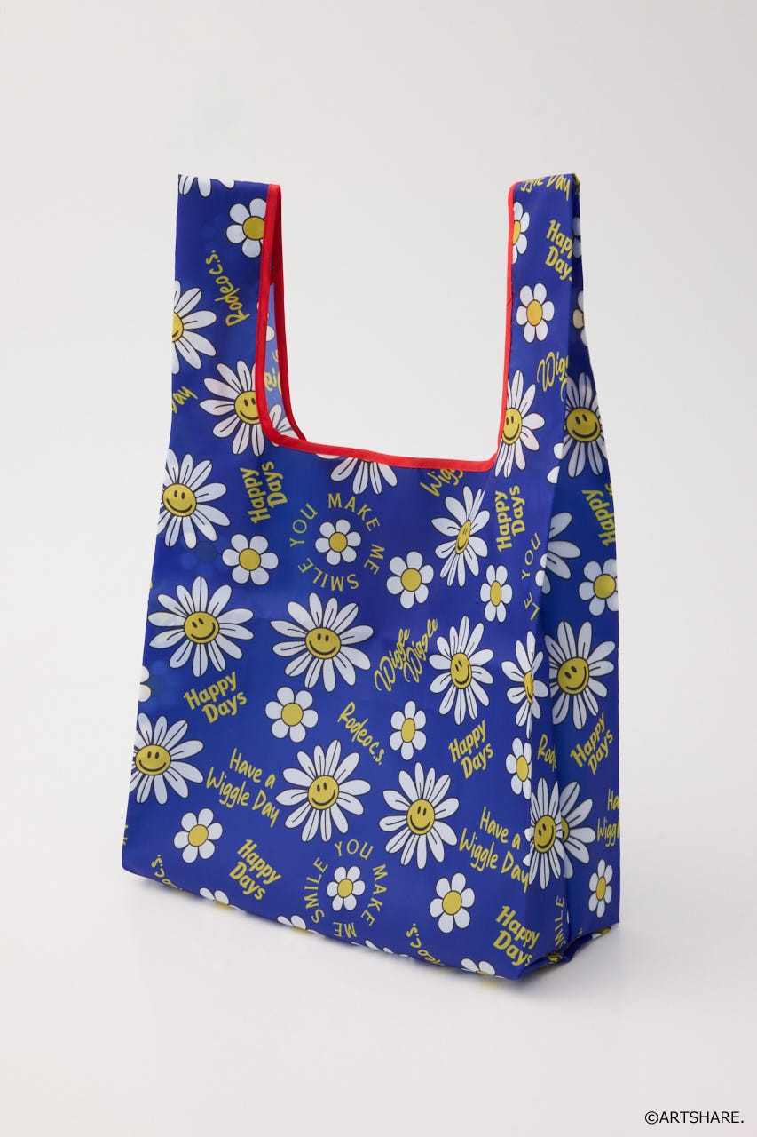 (wiggle wiggle)パターンエコバッグ 柄BLU FREE