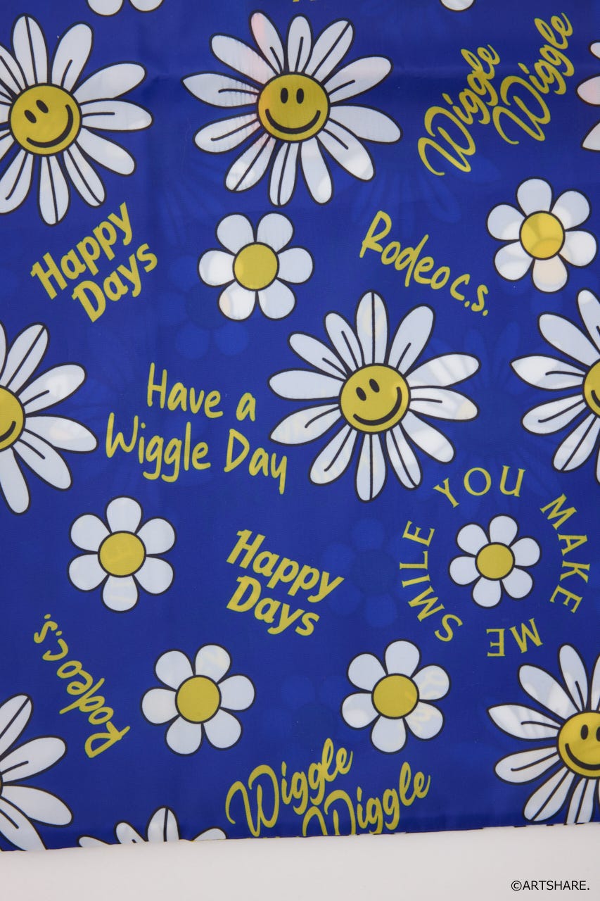 (wiggle wiggle)パターンエコバッグ 柄BLU FREE