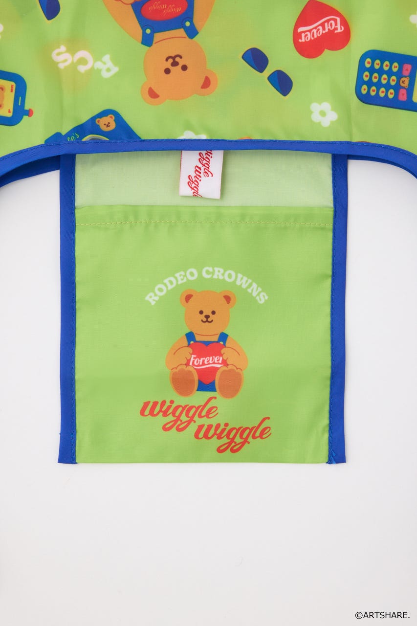 (wiggle wiggle)パターンエコバッグ 柄GRN FREE