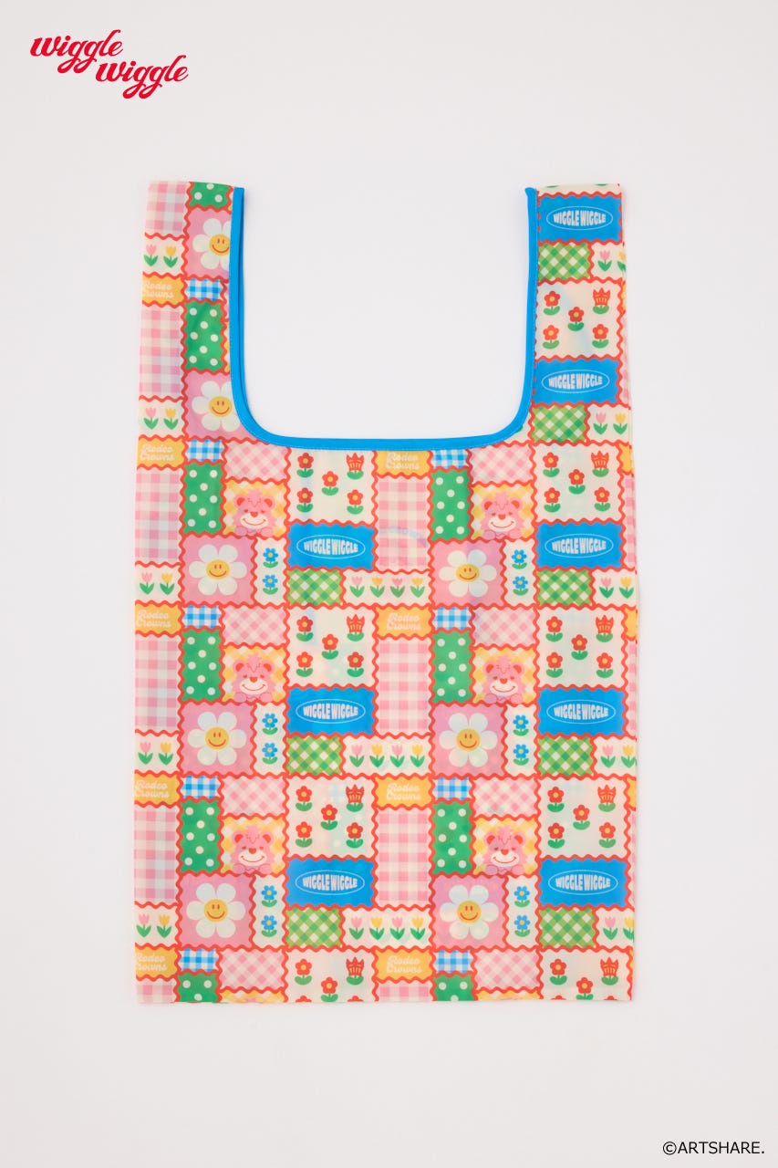 (wiggle wiggle)パターンエコバッグ 柄WHT FREE