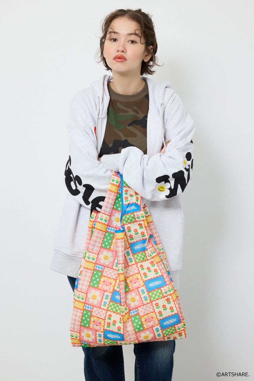 (wiggle wiggle)パターンエコバッグ 柄WHT FREE