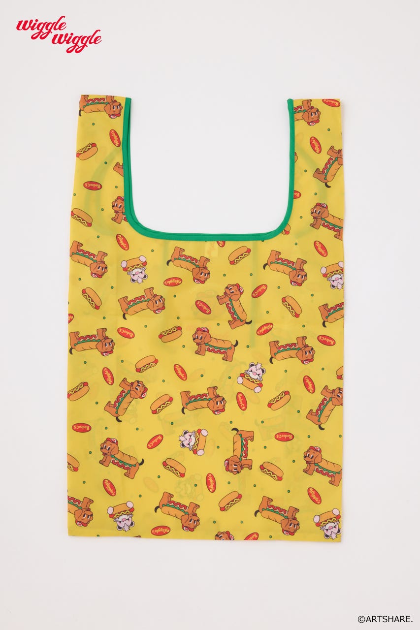 (wiggle wiggle)パターンエコバッグ 柄YEL FREE