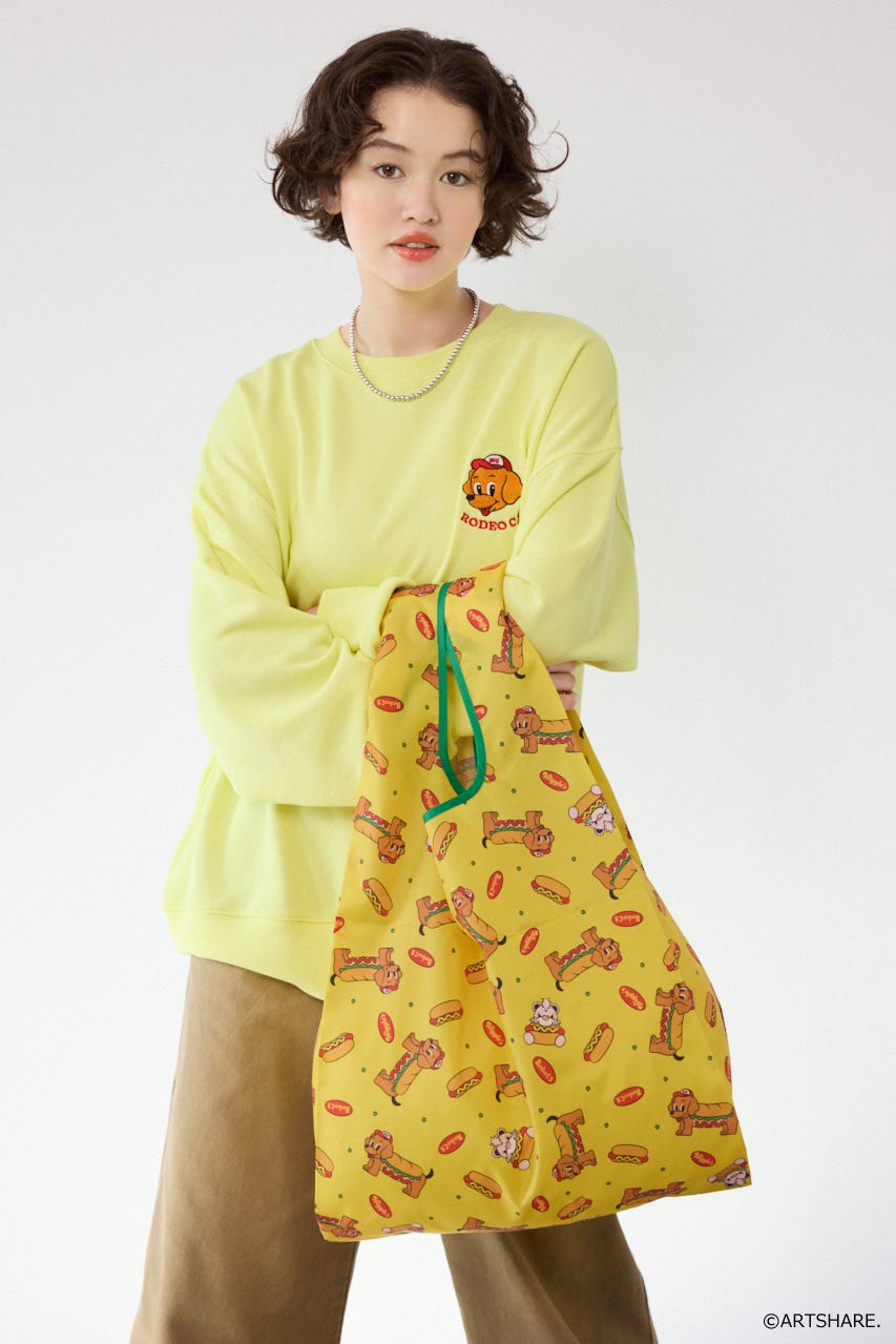 (wiggle wiggle)パターンエコバッグ 柄YEL FREE