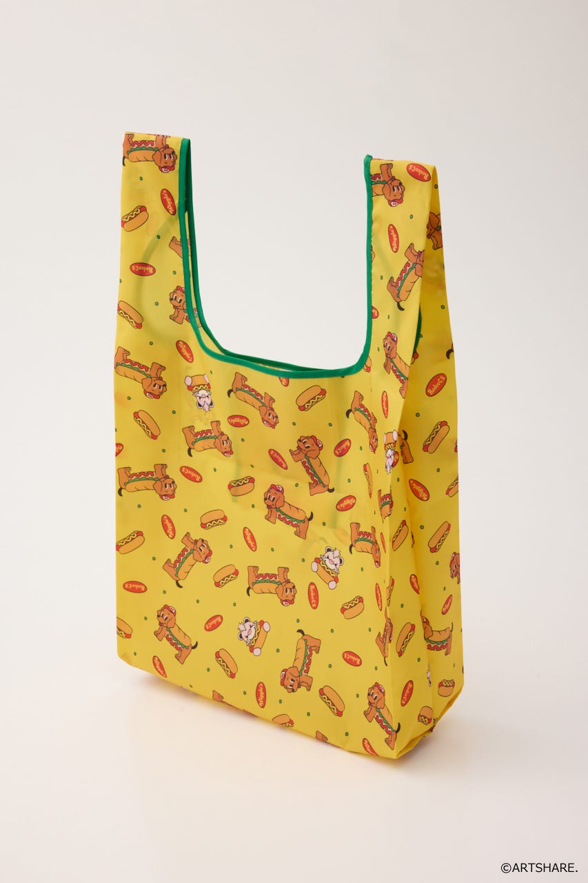 (wiggle wiggle)パターンエコバッグ 柄YEL FREE