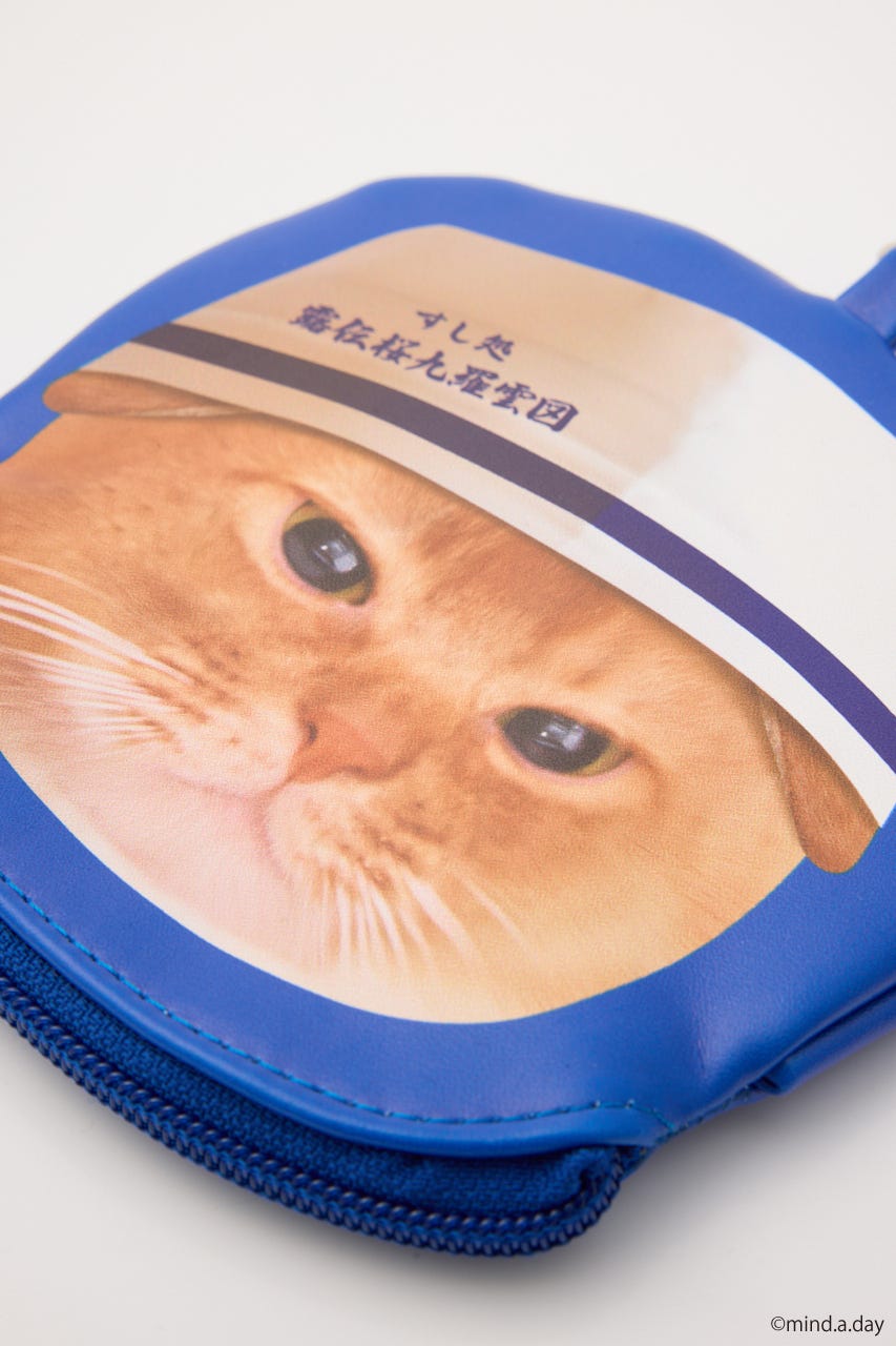 (MIND.A.DAY)ダイカットCATポーチ BLU FREE