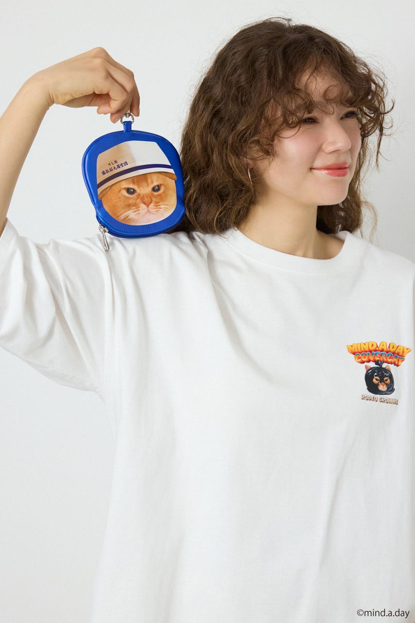 (MIND.A.DAY)ダイカットCATポーチ BLU FREE