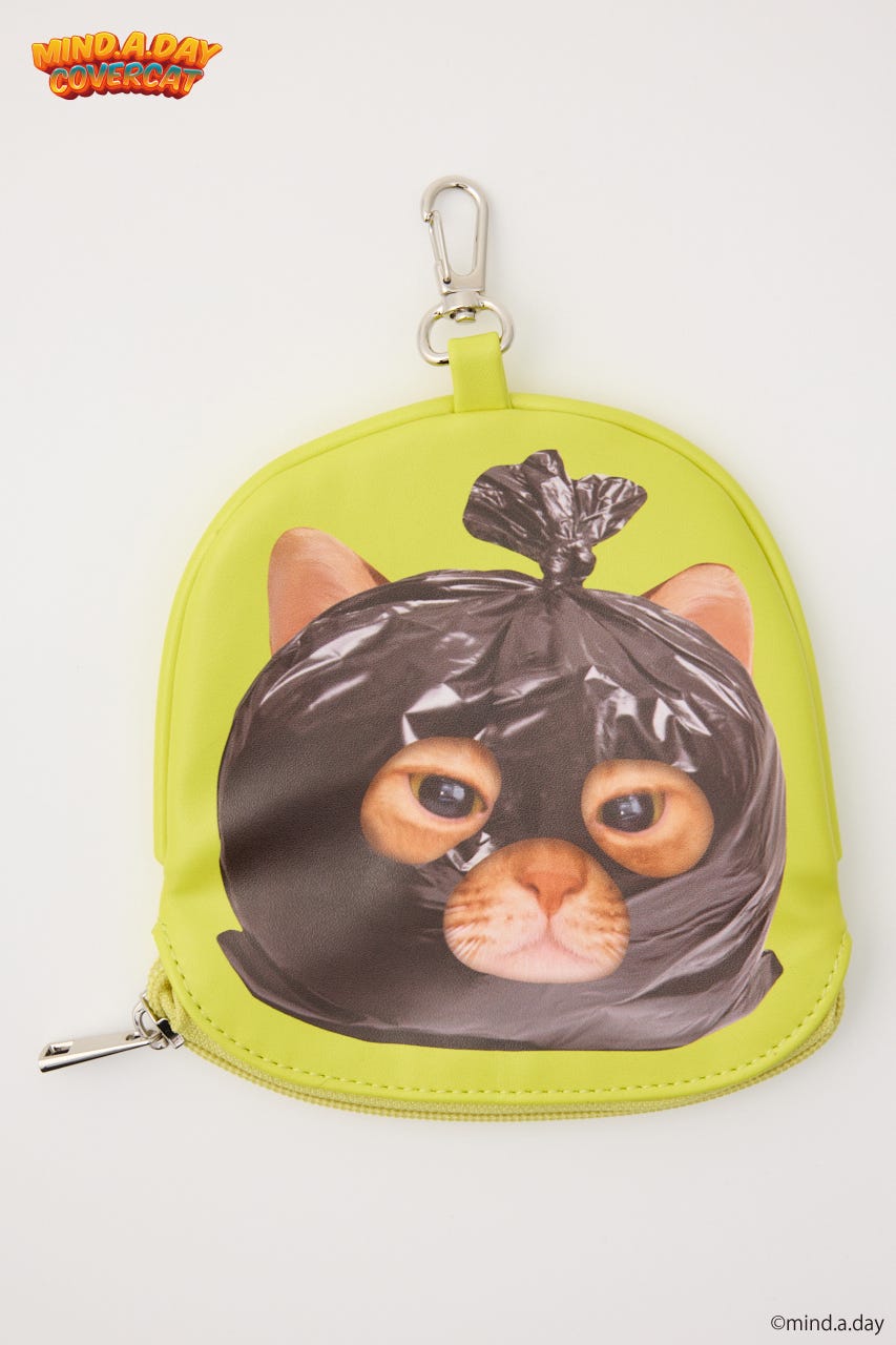 (MIND.A.DAY)ダイカットCATポーチ LIME FREE