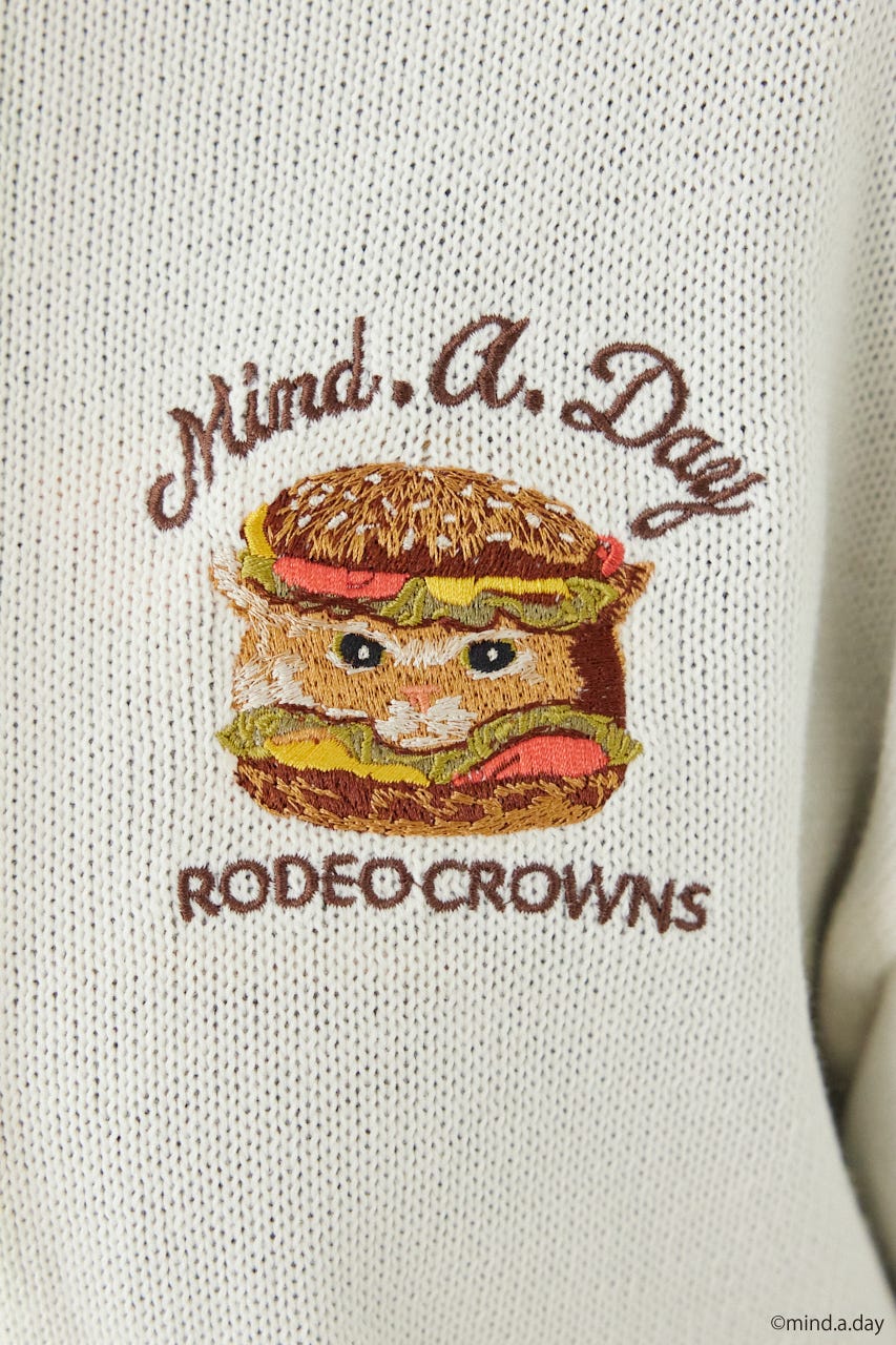 (MIND.A.DAY)ワンポイントニットフーディー O/WHT FREE