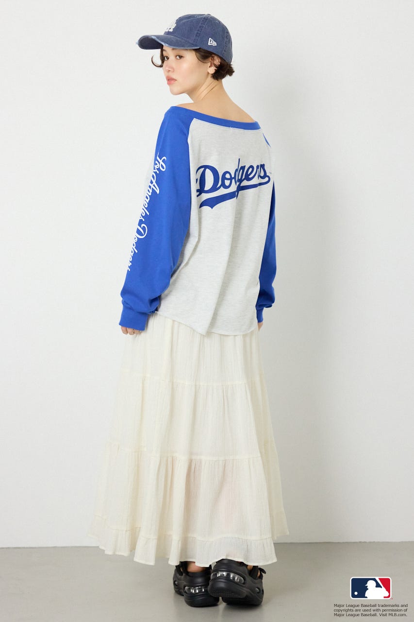(MLB)オフショルラグラントップス 柄BLU FREE