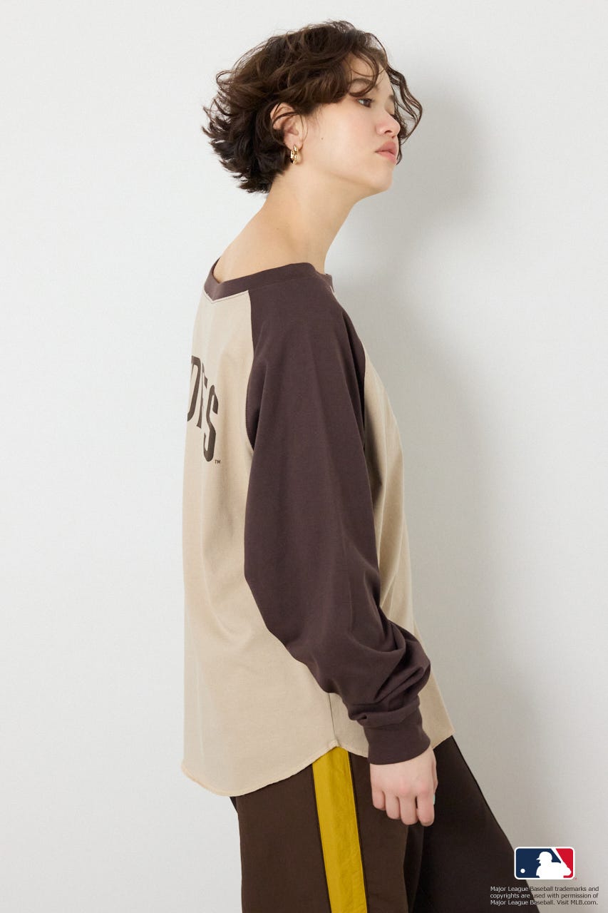 (MLB)オフショルラグラントップス 柄BRN FREE