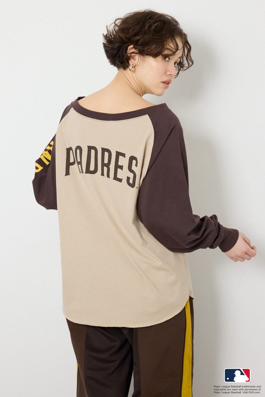 (MLB)オフショルラグラントップス 柄BRN FREE