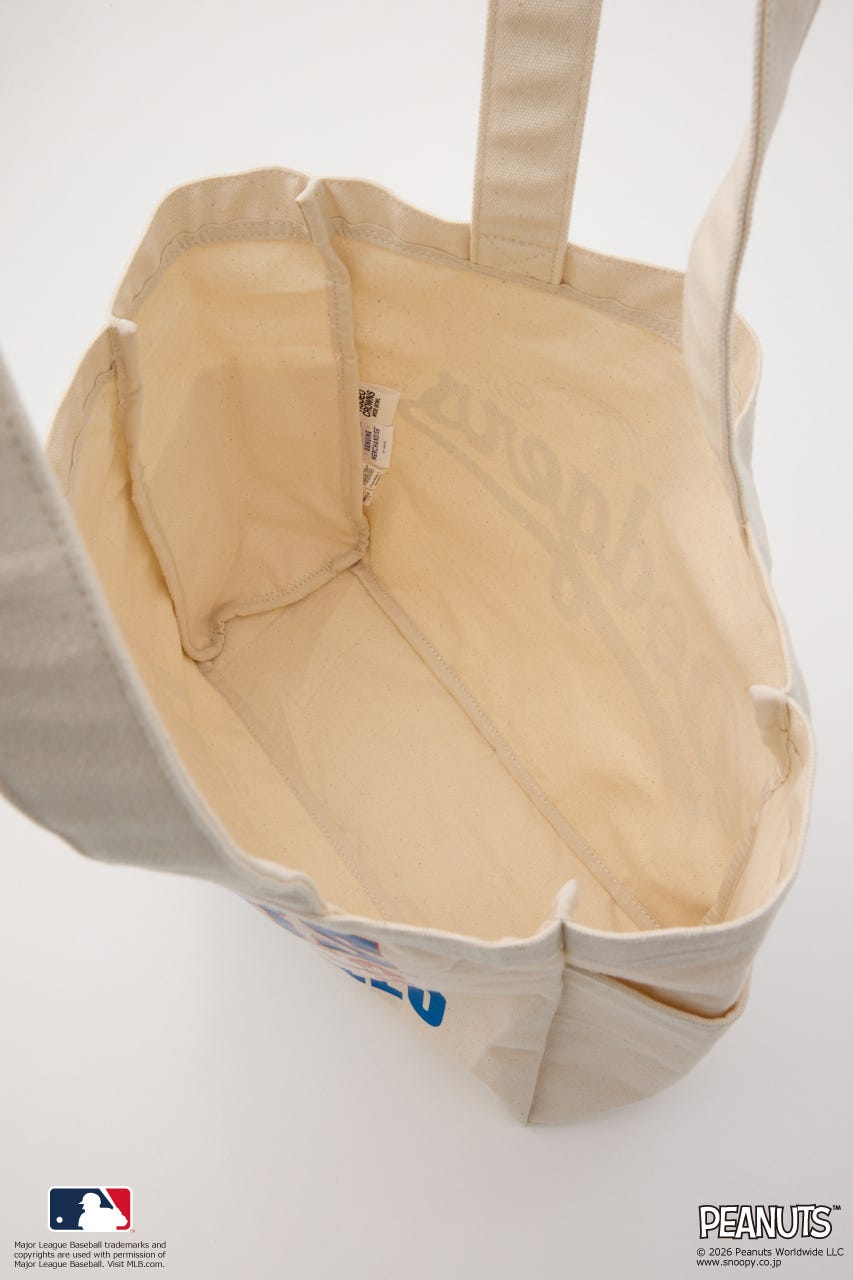 (MLBxPEANUTS)トートバッグ O/WHT FREE