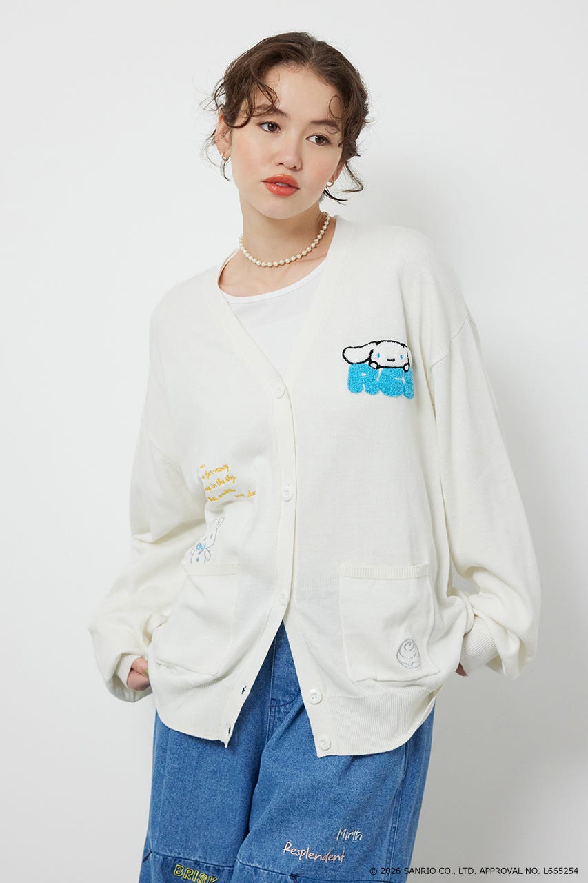 (サンリオキャラクターズ)シナモロールカーディガン O/WHT FREE