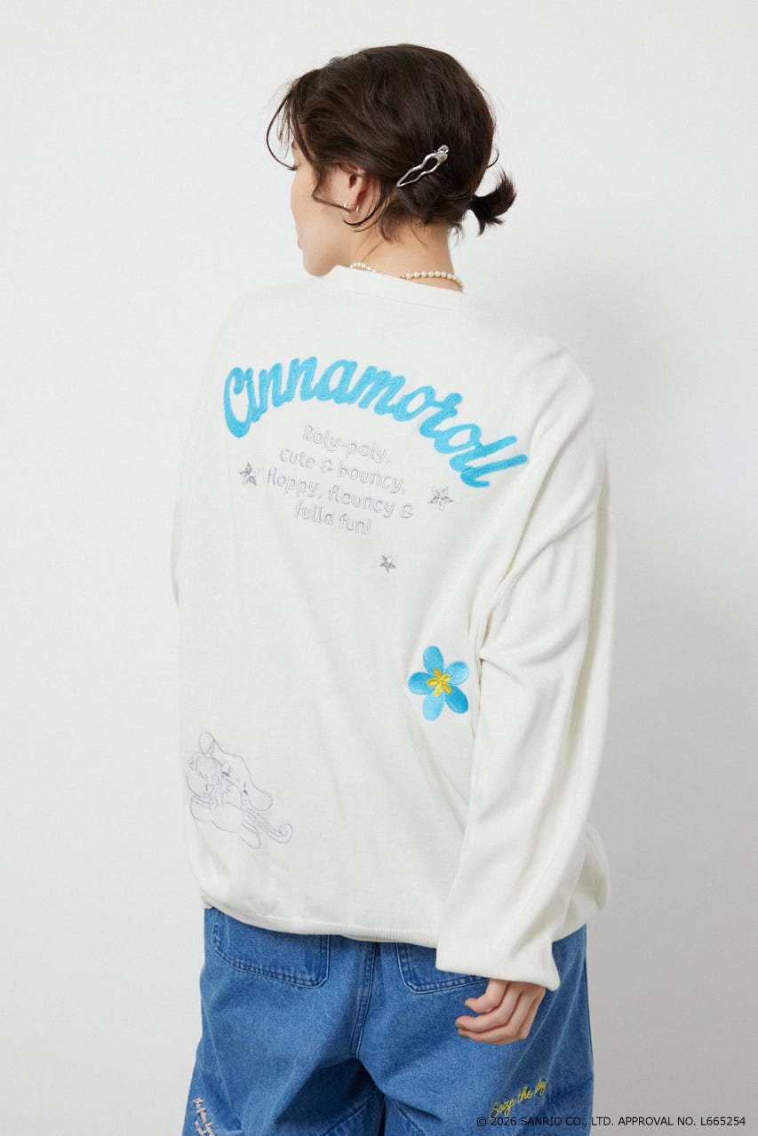 (サンリオキャラクターズ)シナモロールカーディガン O/WHT FREE