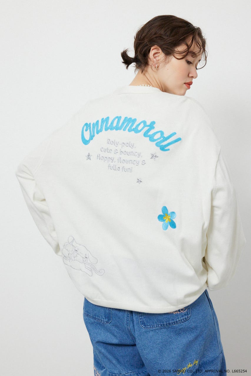(サンリオキャラクターズ)シナモロールカーディガン O/WHT FREE