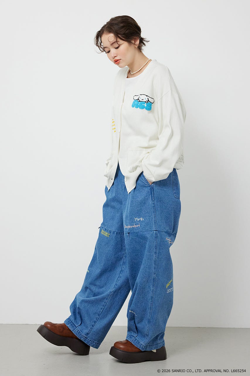 (サンリオキャラクターズ)シナモロールカーディガン O/WHT FREE