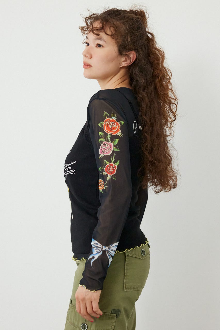 (Ed Hardy)レースキャミソール BLK FREE