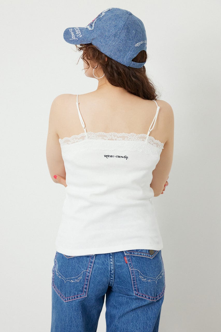 (Ed Hardy)レースキャミソール O/WHT FREE