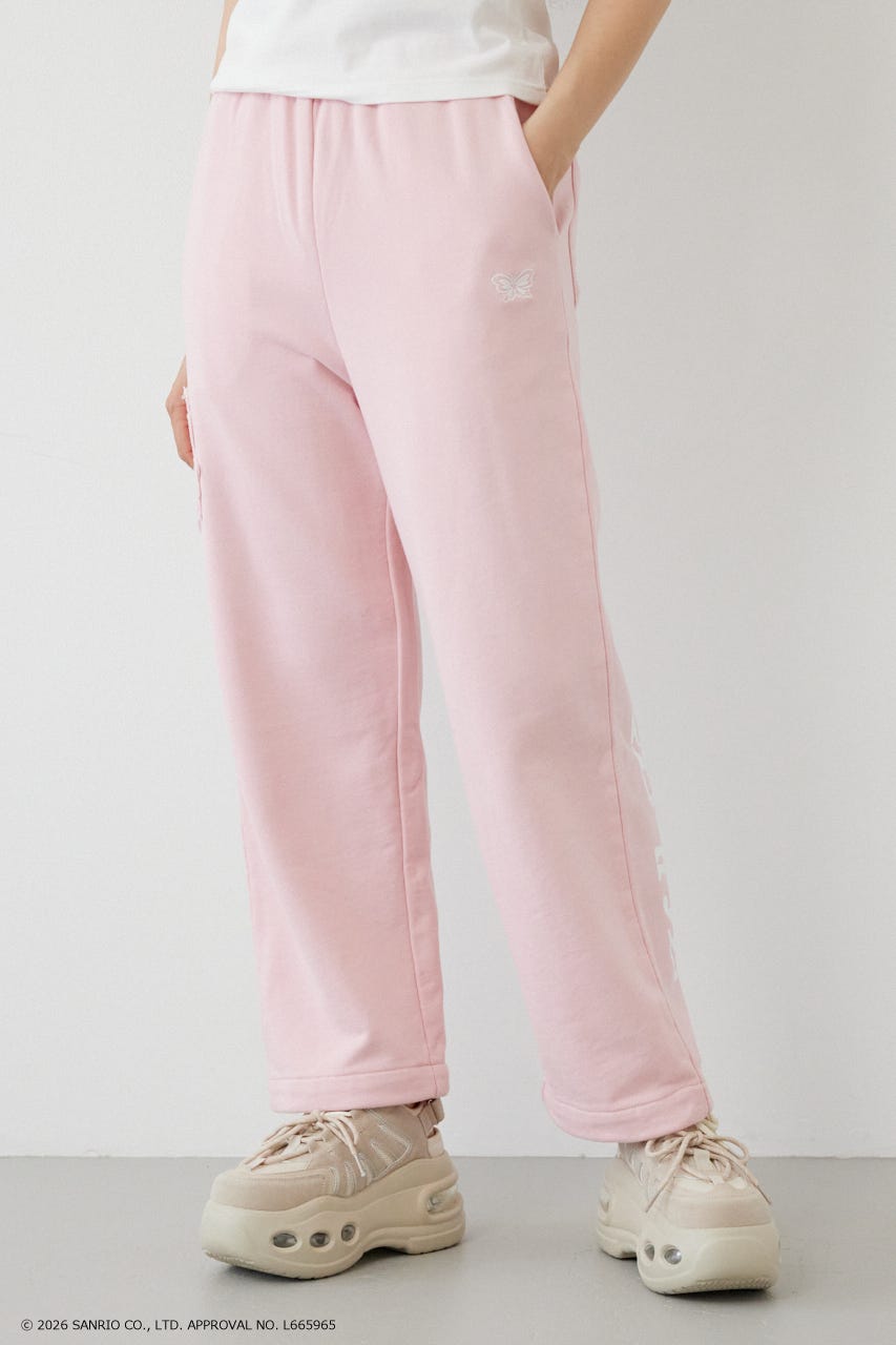(HELLO KITTY) アップリケスウェットパンツ L/PNK S