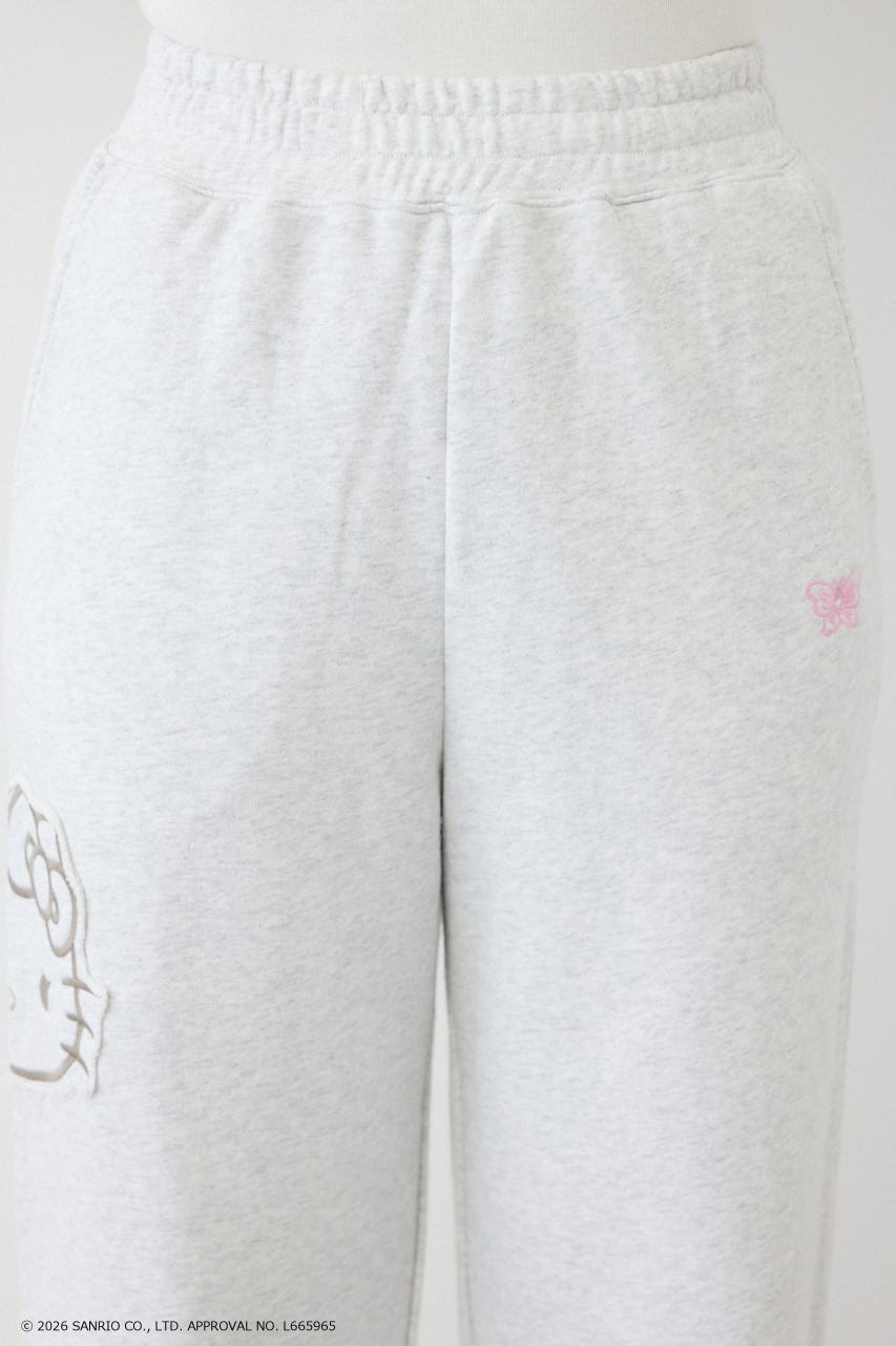 (HELLO KITTY) アップリケスウェットパンツ L/T.GRY M