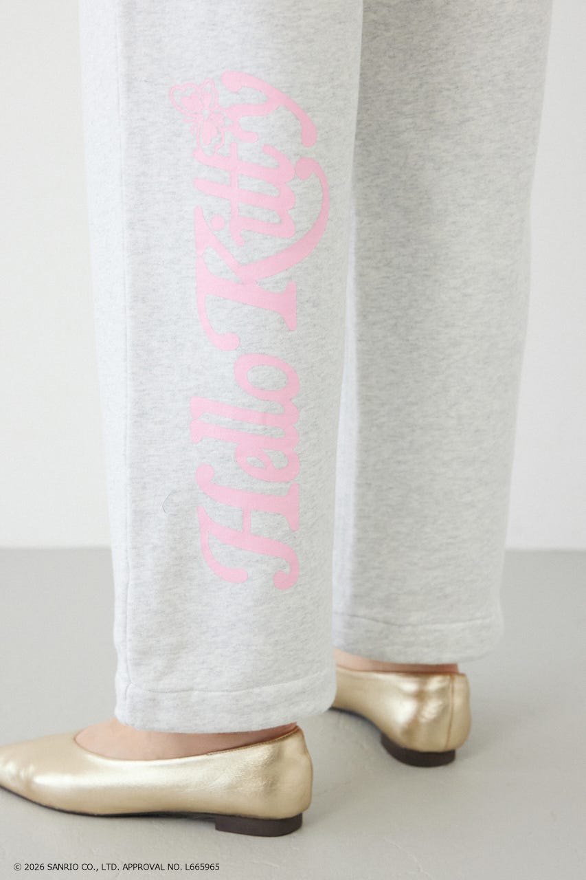 (HELLO KITTY) アップリケスウェットパンツ L/T.GRY M