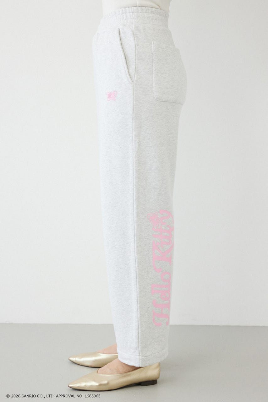 (HELLO KITTY) アップリケスウェットパンツ L/T.GRY M