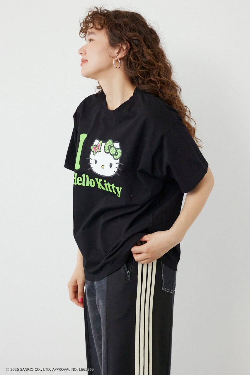 (HELLO KITTY) Face Tシャツ BLK S