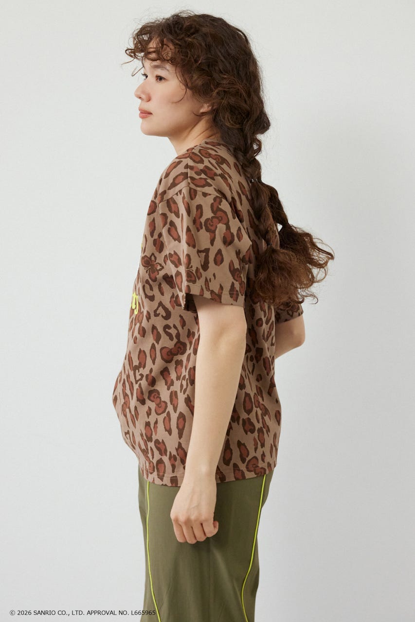 (HELLO KITTY) Face Tシャツ 柄BEG S