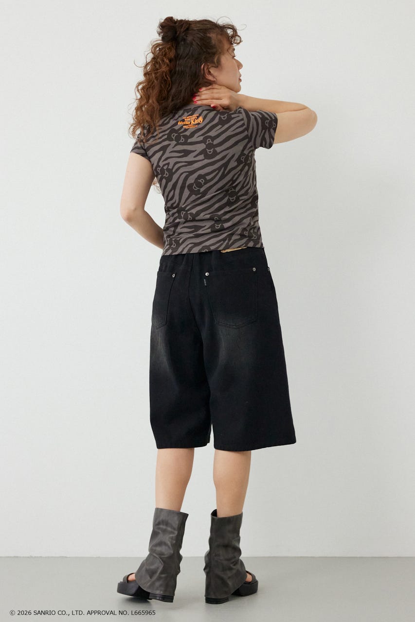 (HELLO KITTY) Face Tシャツ 柄GRY S