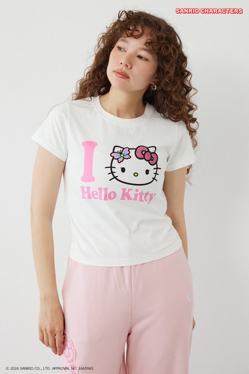 (HELLO KITTY) Face Tシャツ O/WHT M