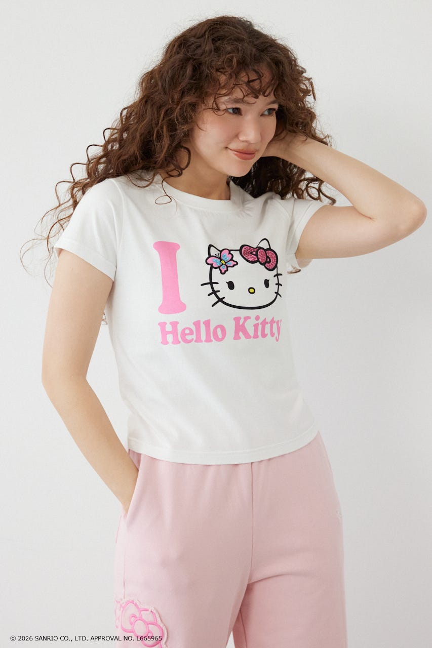 (HELLO KITTY) Face Tシャツ O/WHT M