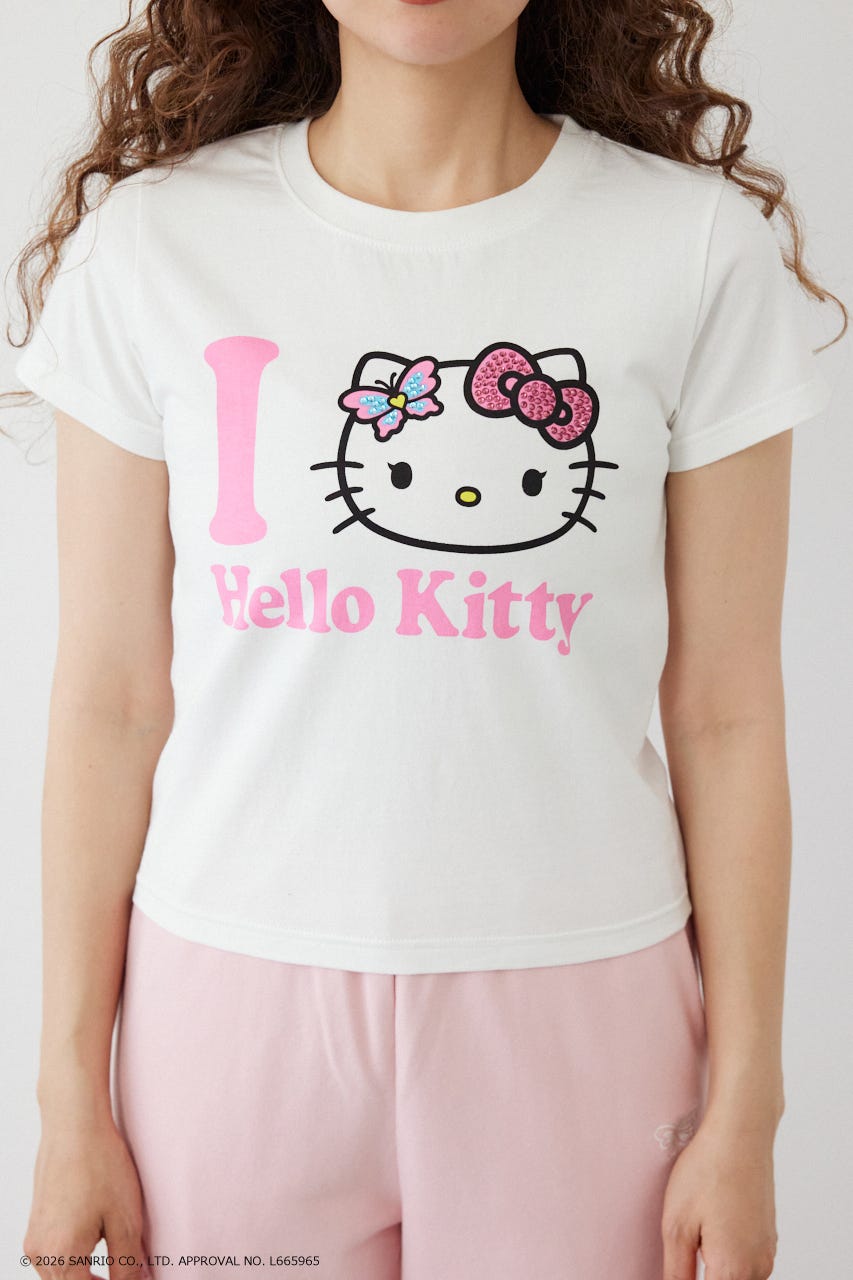 (HELLO KITTY) Face Tシャツ O/WHT M