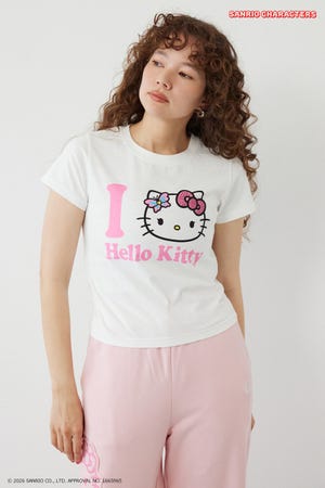 (HELLO KITTY) Face Tシャツ