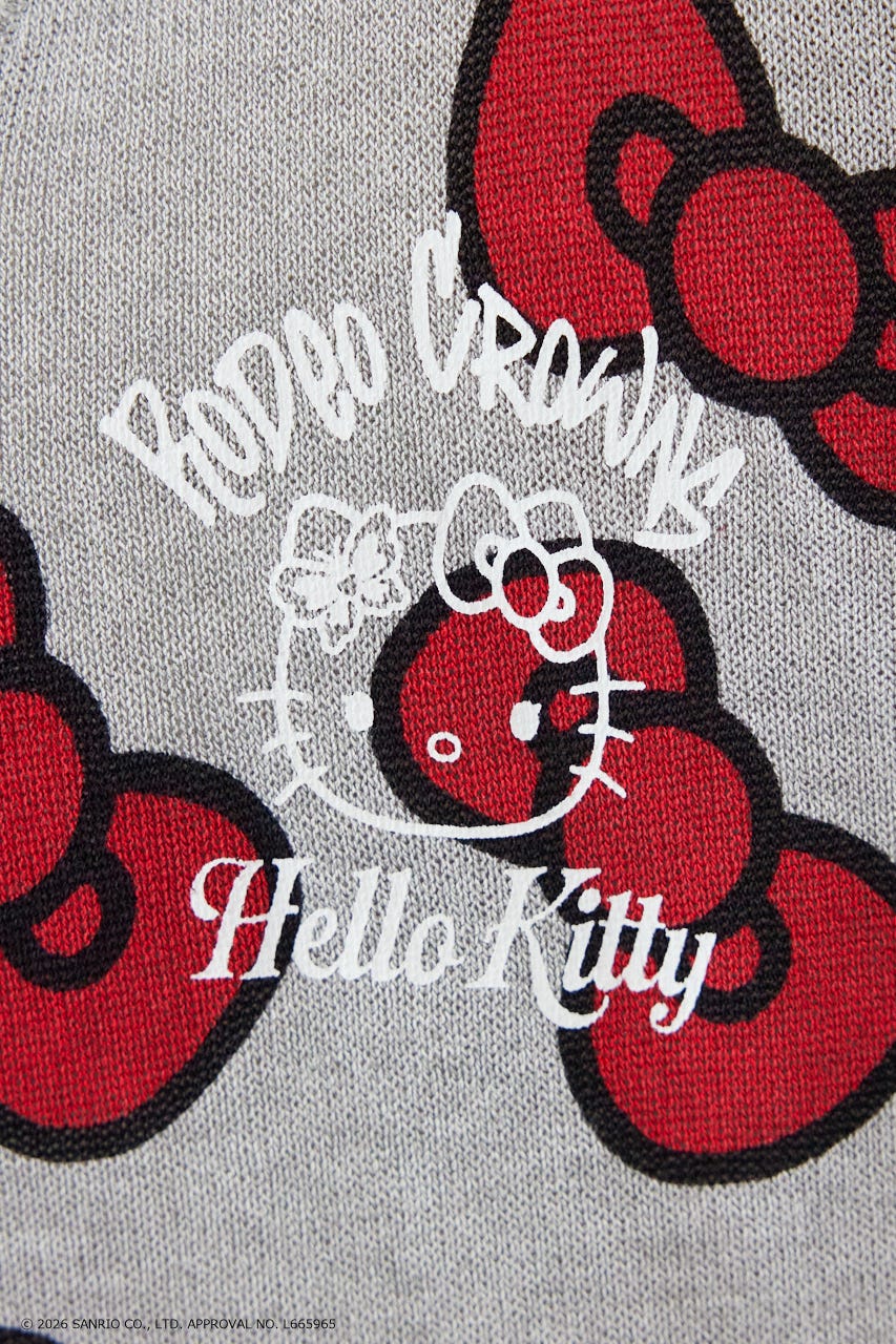 (HELLO KITTY)パターンカーディガン 柄RED FREE