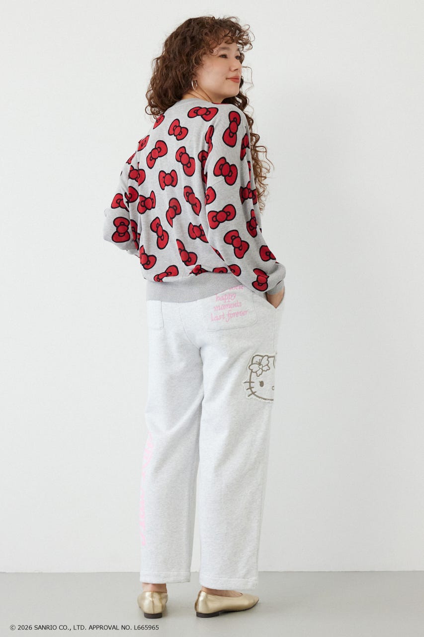 (HELLO KITTY)パターンカーディガン 柄RED FREE