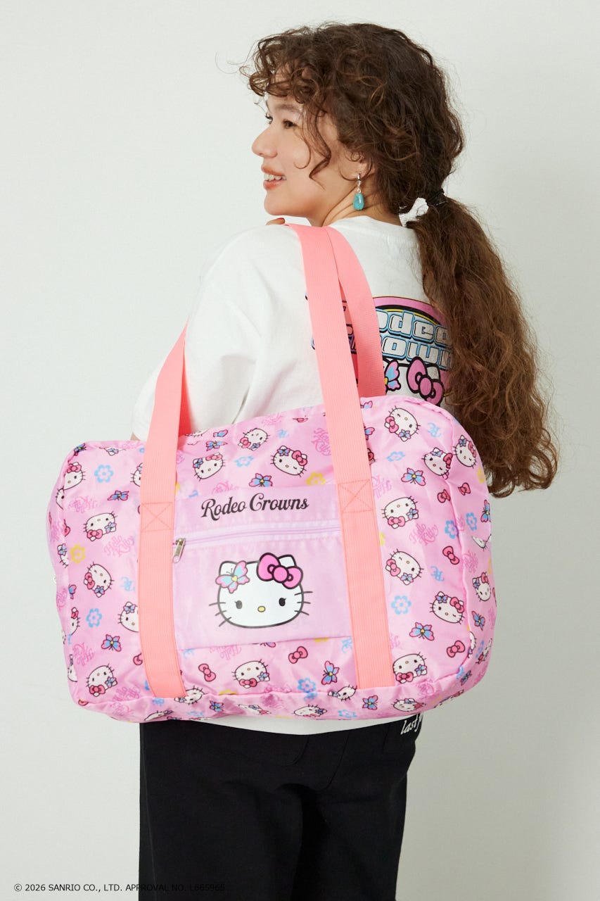 (HELLO KITTY)トラベルバッグ 柄PNK FREE