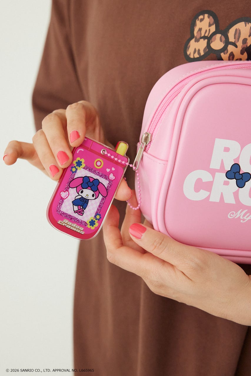 (サンリオキャラクターズ) ガラケーミラーチャーム 柄PNK FREE