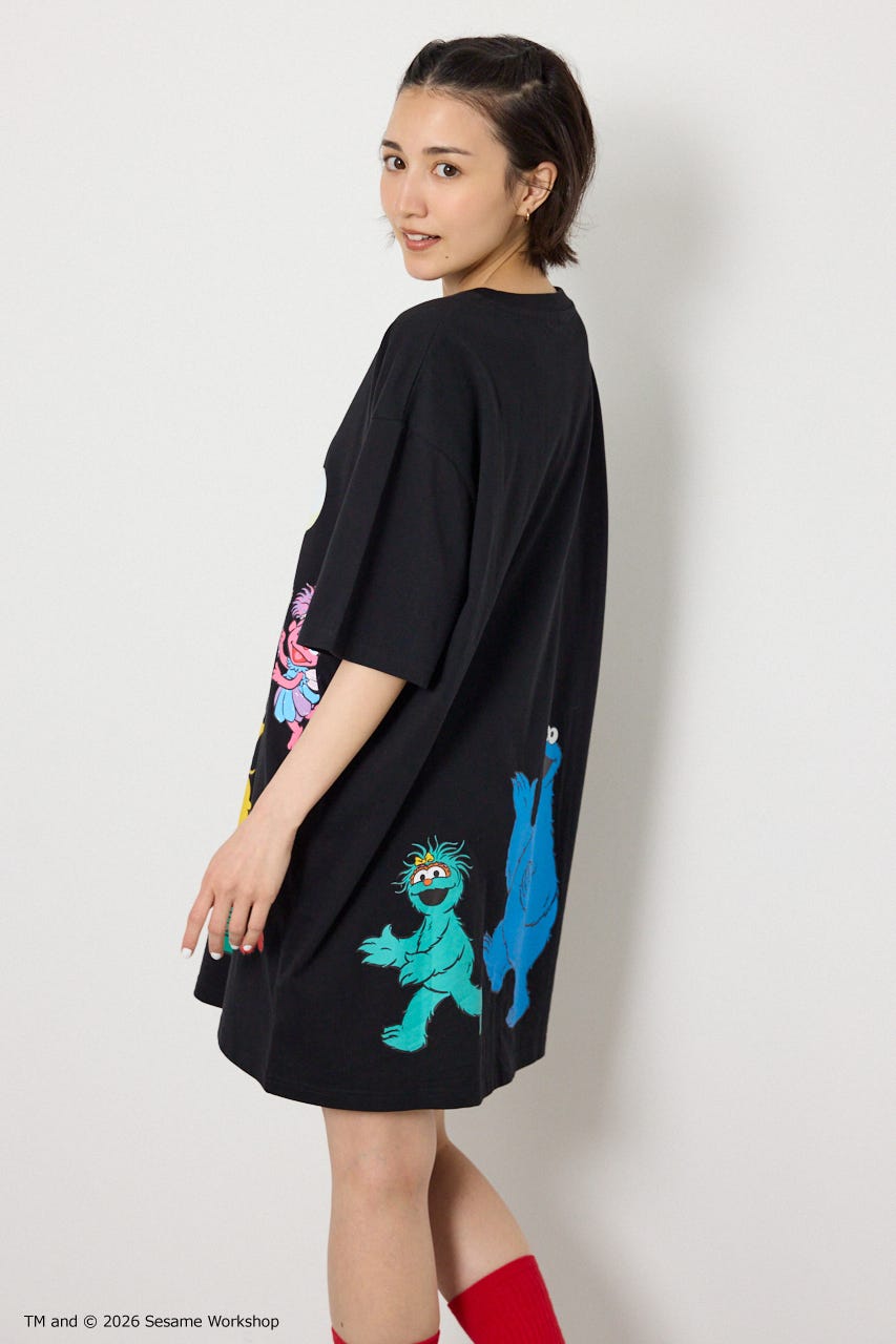 (SESAME STREET)Tワンピース BLK FREE
