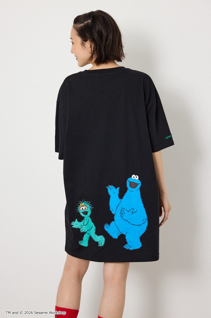 (SESAME STREET)Tワンピース BLK FREE