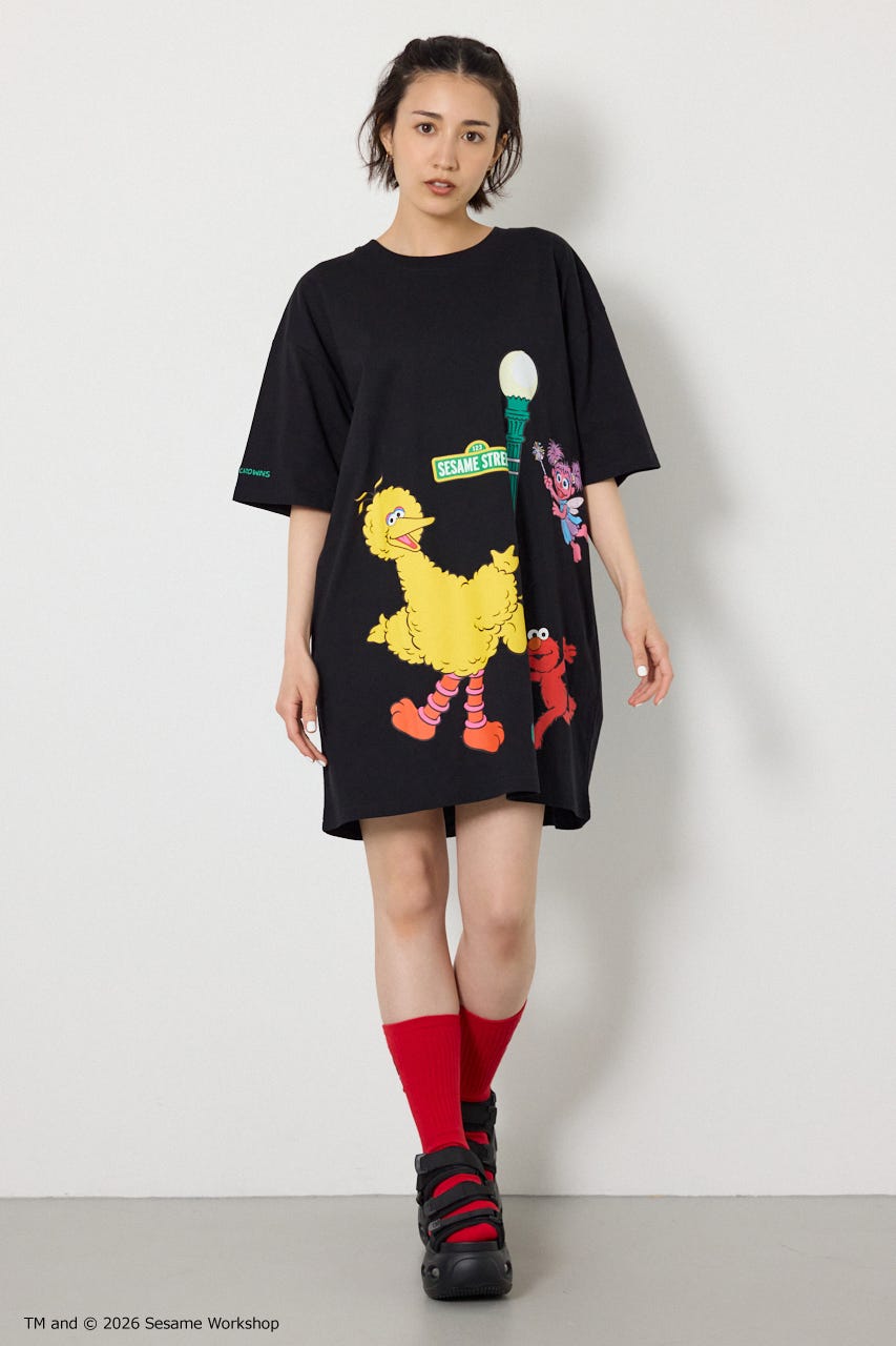 (SESAME STREET)Tワンピース BLK FREE