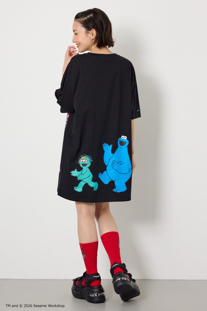 (SESAME STREET)Tワンピース BLK FREE