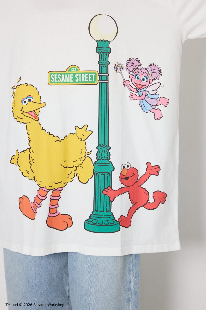 (SESAME STREET)Tワンピース O/WHT FREE