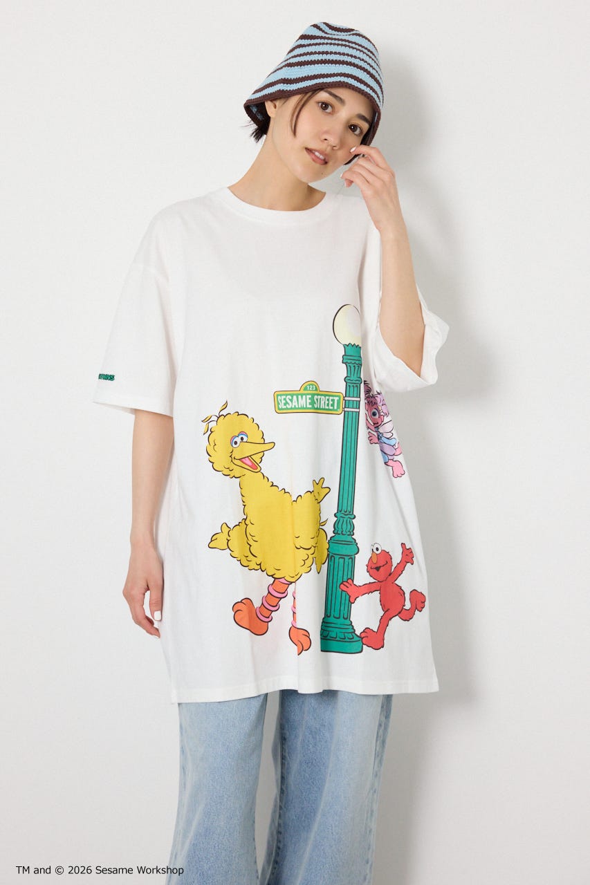 (SESAME STREET)Tワンピース O/WHT FREE